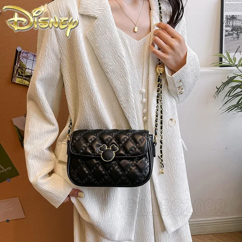 Disney Mickey New Mini Women's Shoulder Bag Cartoon Cute Women's Shoulder Messenger Bag Fashion Trend Mini Chain Women's Bag