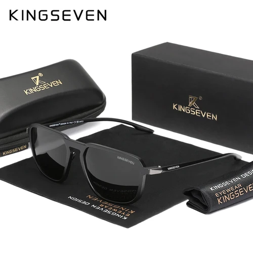 KINGSEVEN nuevas gafas de sol de moda Casual montura grande mujeres hombres gafas polarizadas UV400 moda verano conducción gafas al aire libre