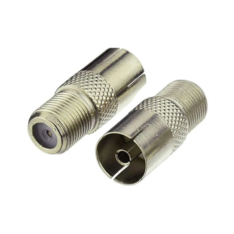 1PC F Male to TV Male  Converter Satellite Coax Connector nickel-plated cable TV set-top box Antenna Adapter
