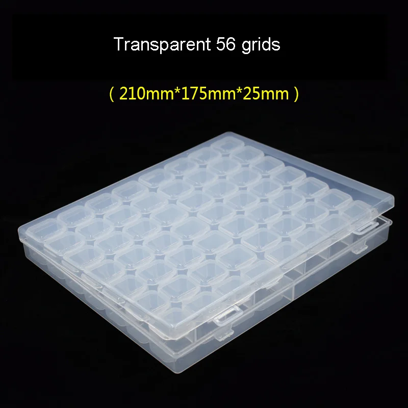 Transparent Colorful Portable Screw IC Chip Storage Box Removable Electronic Parts Screw Beads Organizer Plastic Case