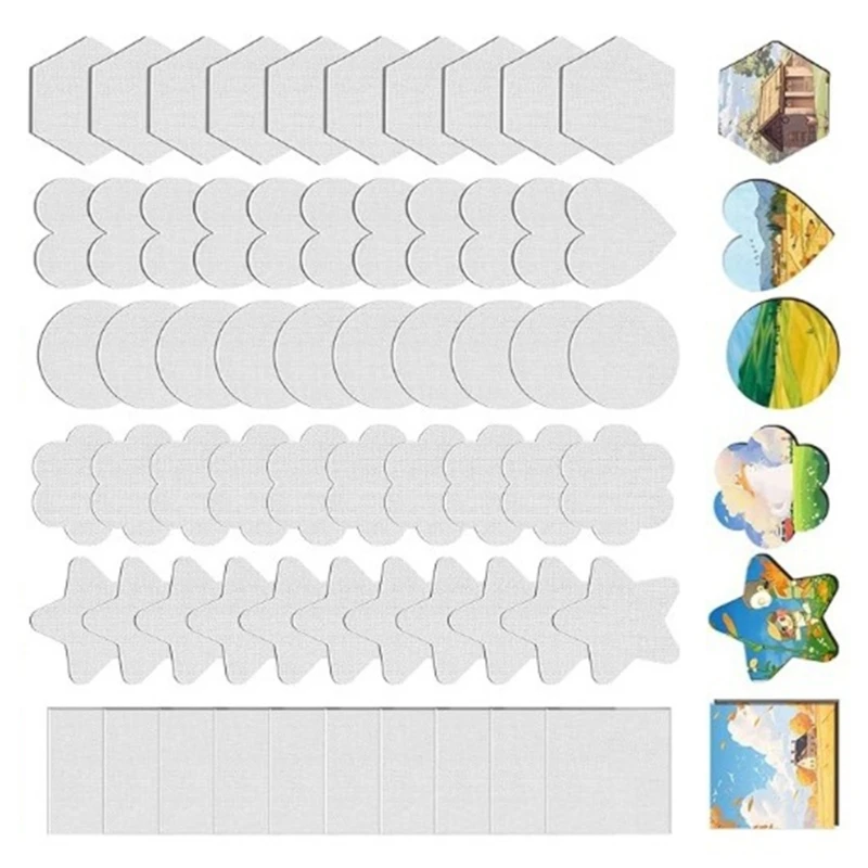 Shaped Fridge Decoration Magnets, 60PCS Oil Painting Palettes Fridge Stickers for Student Dorms 75x75MM