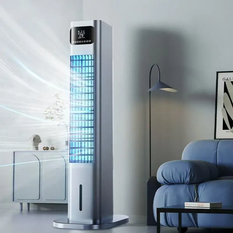 

【Cool & Warm Air Cooler】: Smart Voice-Controlled, Water-Cooled Tower Fan with Cooling & Heating Functions