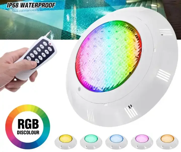 

DC12V Chip Pool Light RGB Underwater Colorful 12 Remote Control Pool Light Ip68 12v 24v Waterproof Pool Light