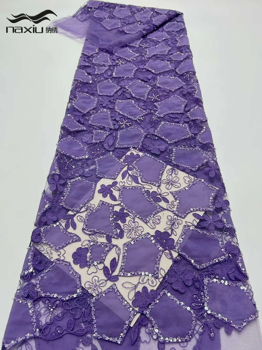 

Madison French Mesh Tulle Lace Fabric 2026 High Quality 5 Yards African Sequins Lace Fabric Elegant for Women Wedding Dress