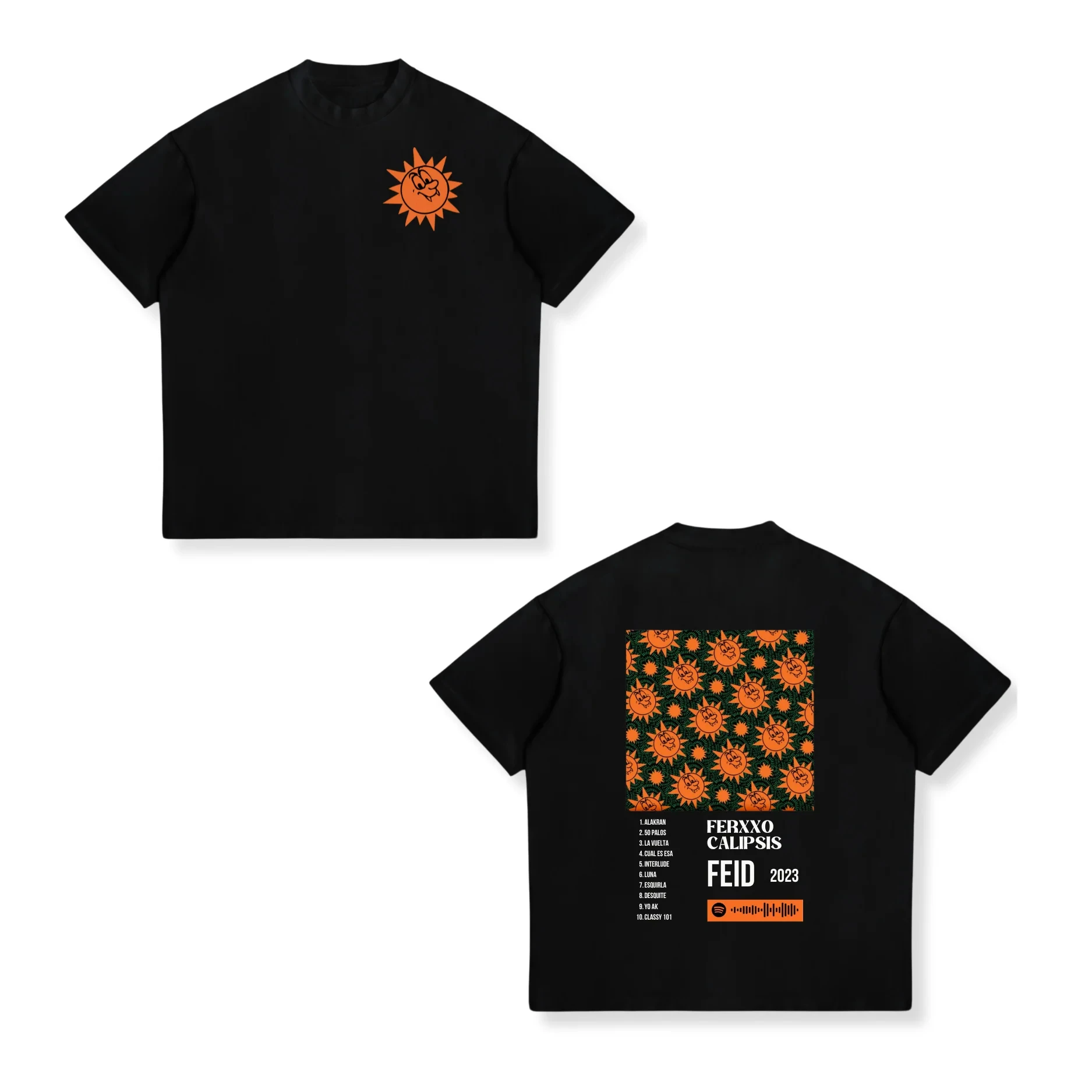 Feid Ferxxo No Le Temas A La Oscuridad T Shirt Men Women Fashion Hip Hop Vintage Oversized T-shirt Cotton Casual O-Neck T-shirts