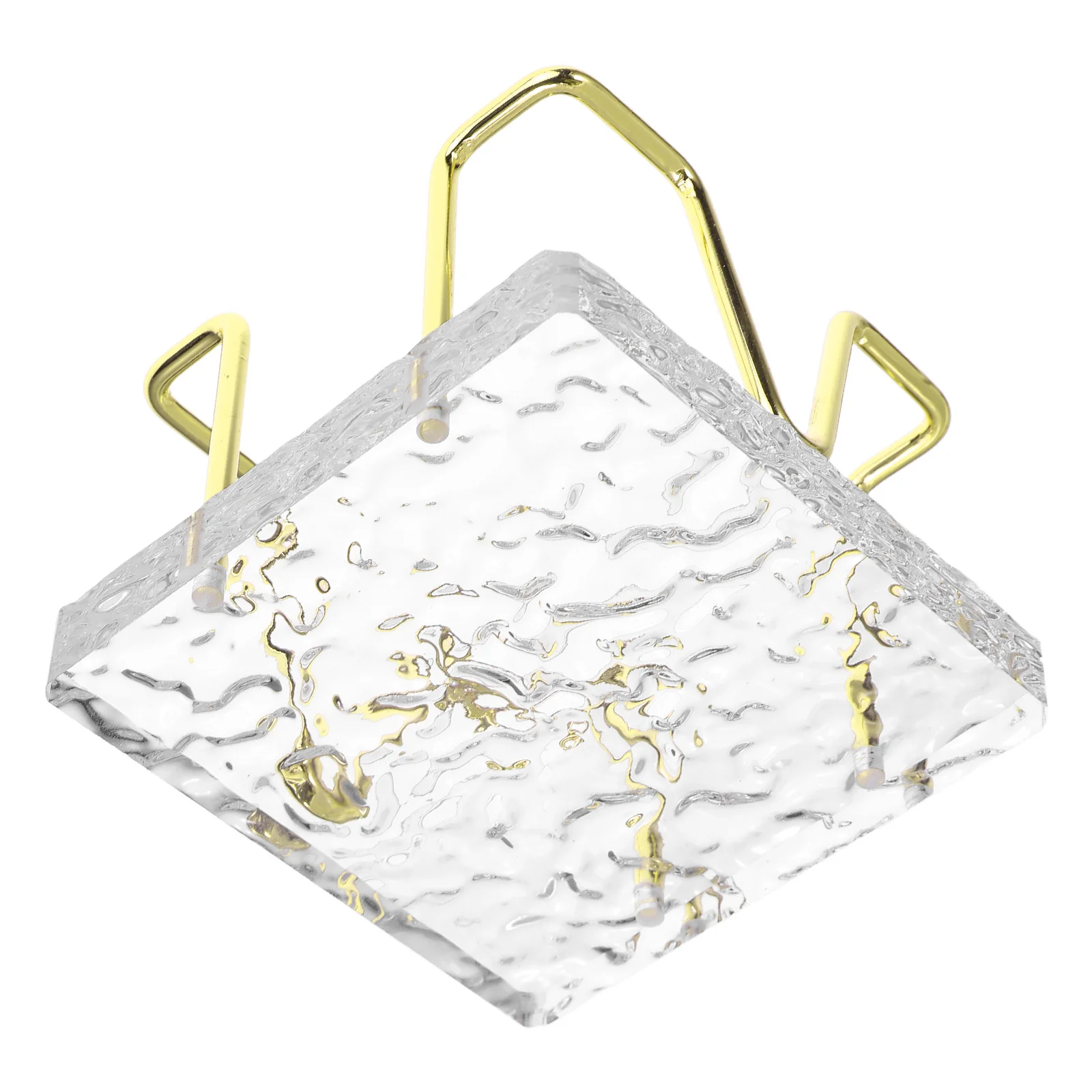 

Desktop Note Pad Holder Memo Stand for Desk Self-Stick Notes Storage Organizer Metal Wire Frame Acrylic Base Office