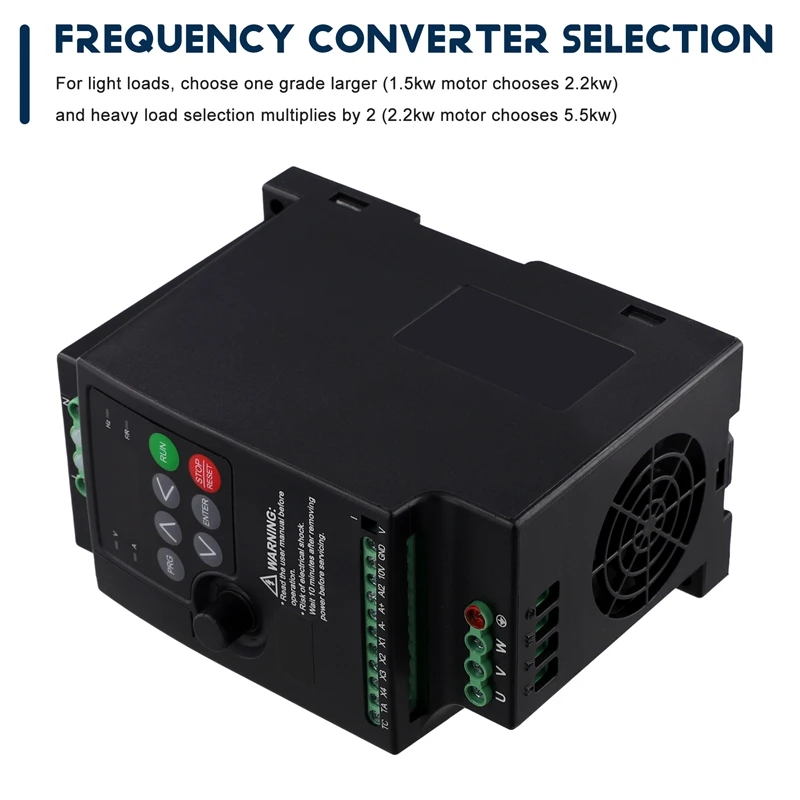 Universal Frequency Converter Frequency Converter 220 To 380 Vfd Single Phase Input Three Phase Output 2.2KW Motor Governor