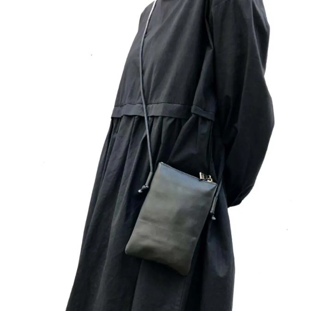 Small Genuine Leather Phone Purse Bag 100% Cowhide Leather Shoulder Bag Mini Women Crossbody Multi Purpose Trendy Purse