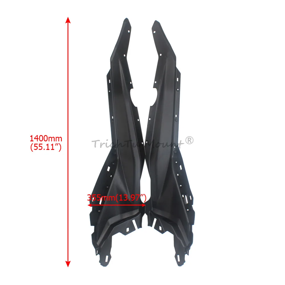 For Can-Am Maverick X3 MAX 1000R XC Turbo R RR DPS X MR RS 2017-2024 Matte Black 2Pcs UTV Rear Facia Cover Rear Fender Guard