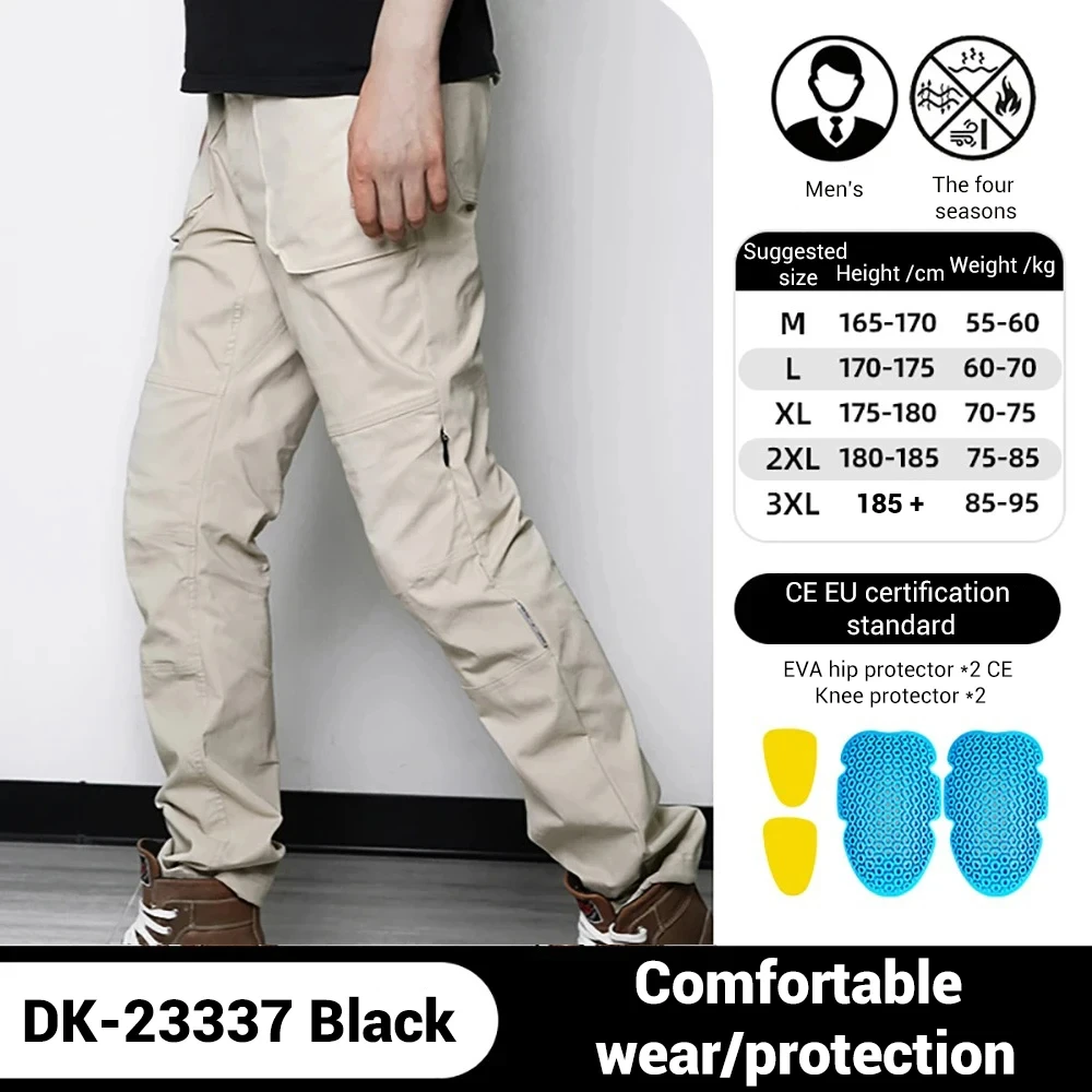 

DUHAN Summer Breathable Motorcycle Pants Anti Drop Moto Motocross Cycling Pants Comfort Reflective Men Motorbike Pants