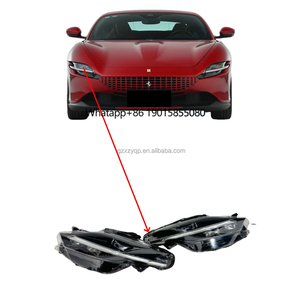 

For Ferrari Rome Original Used LED Headlights OEM 904370 904368