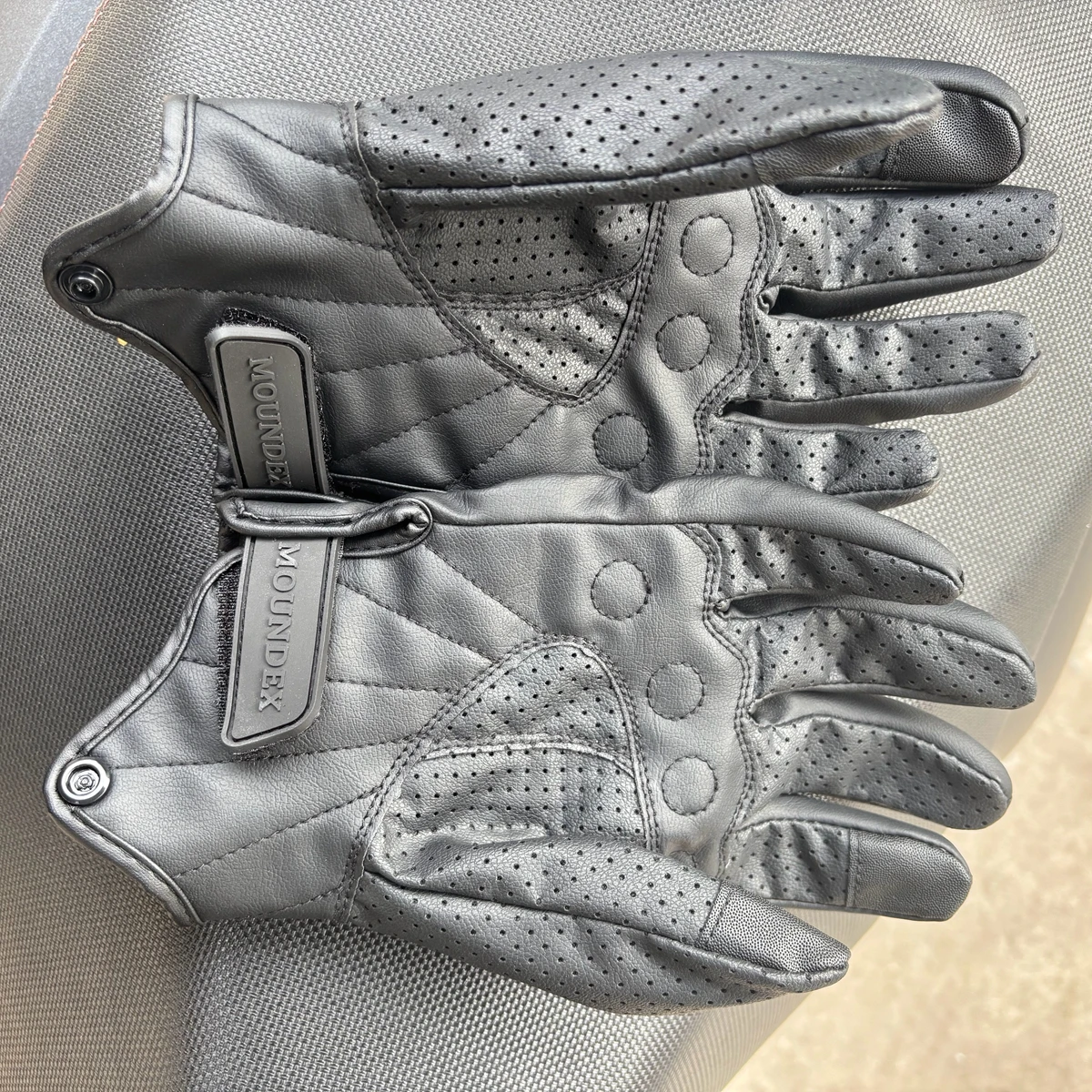 Motorradhandschuhe, Retro-Handschuhe, perforiert, atmungsaktives Leder, schwarz, Sommer, Winter, Moto, Racing, Radfahren, Motocross, Bike, Knight Cool – Detail 10
