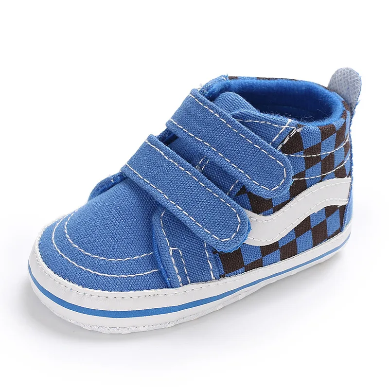 Yibubu Blue Baby Shoes Indoor scarpe da bambino antiscivolo con suola morbida il Design a reticolo è semplice e Stylis pagamento primaverile e autunnale