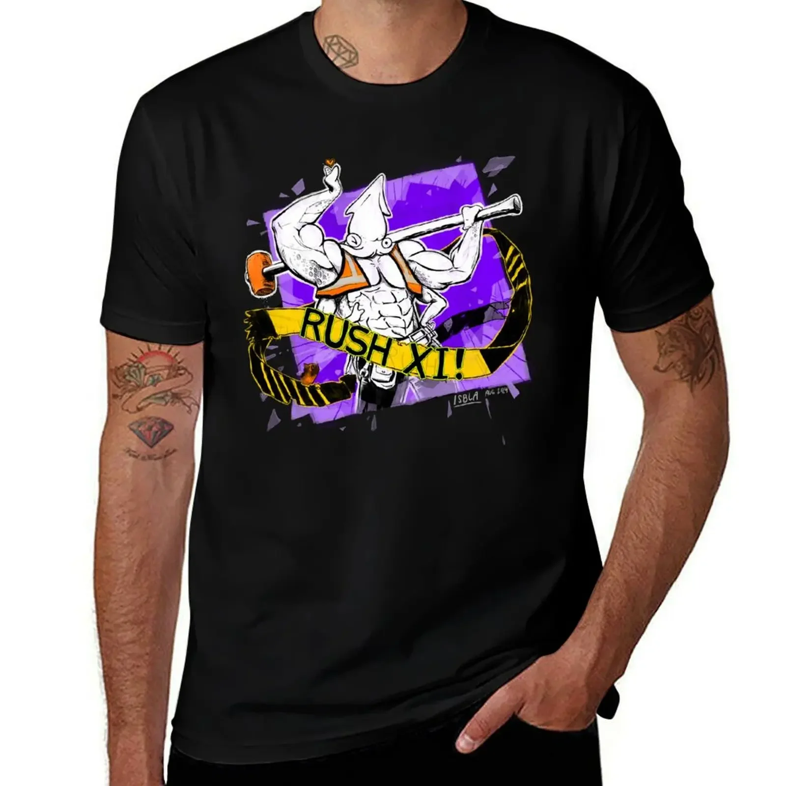 

Swole Construction Squid T-Shirt T-shirts man anime stuff Short sleeve tee men