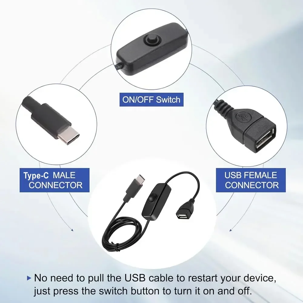 1M 2M USB-C to USB 2.0 OTG Adapter Cable USB Type-C OTG Data Cable Extension Cord For Samsung Galaxy MacBook Pro USB C Phone