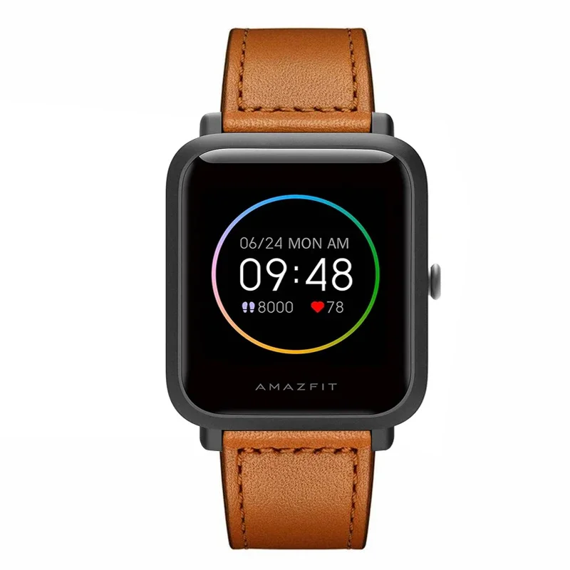 Skórzany pasek 20 mm 22 mm do inteligentnego zegarka Amazfit GTS 4/3/2/2e Mini/GTR 4 3 pro 47 mm /stratos 3 Amazfit Bip S/U/Lite/pro