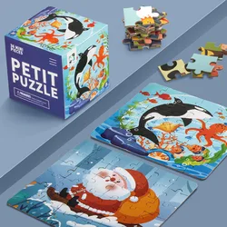 36 Pieces of Children's Paper Mini Cartoon Puzzles Educational Toys Kindergarten Prizes Birthday Gifts English Packaging