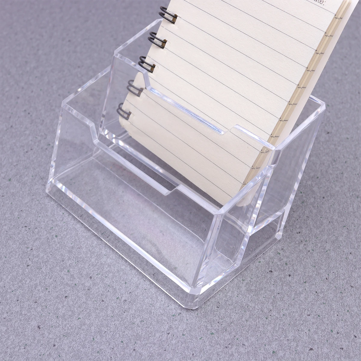 

Transparent Acrylic Business Card Holder Small Desktop Organizer Safe Cards Storage Box Office Supplies