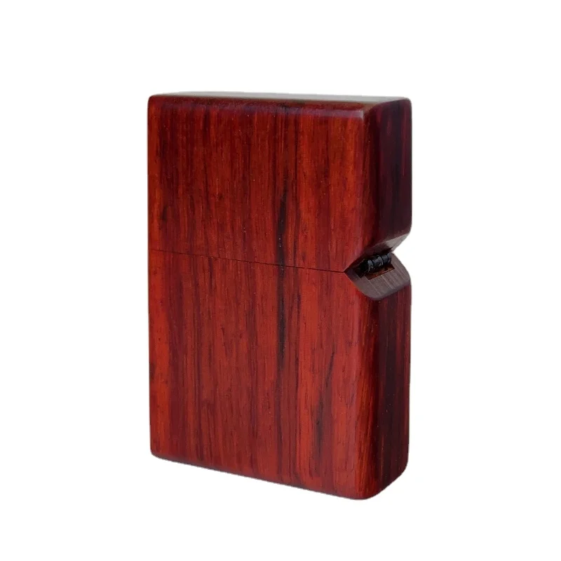 2024 Mahogany Hand-carved Kerosene Lighter Windproof Grinding Wheel Sandalwood Lighter Personalized Creative Collection Gift