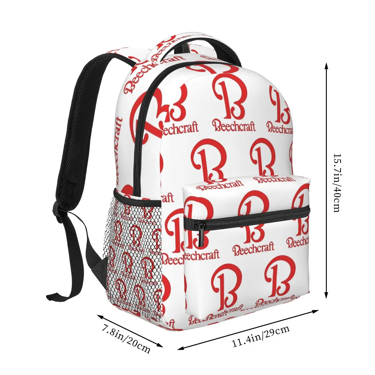 Beechcraft Aircraft Aviation Student Backpack School Bag Hiking Travel Daypack for Boys Girls Fashion Bookbag Shoulder Bags