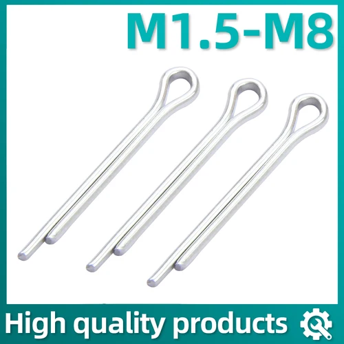 2-50 Uds. De fijaciones de chaveta de pasadores divididos M1.5 M2 M2.5 M3 M4 M5 M6 M8 304 SS Link Split Cotter Pin para reparación de automóviles