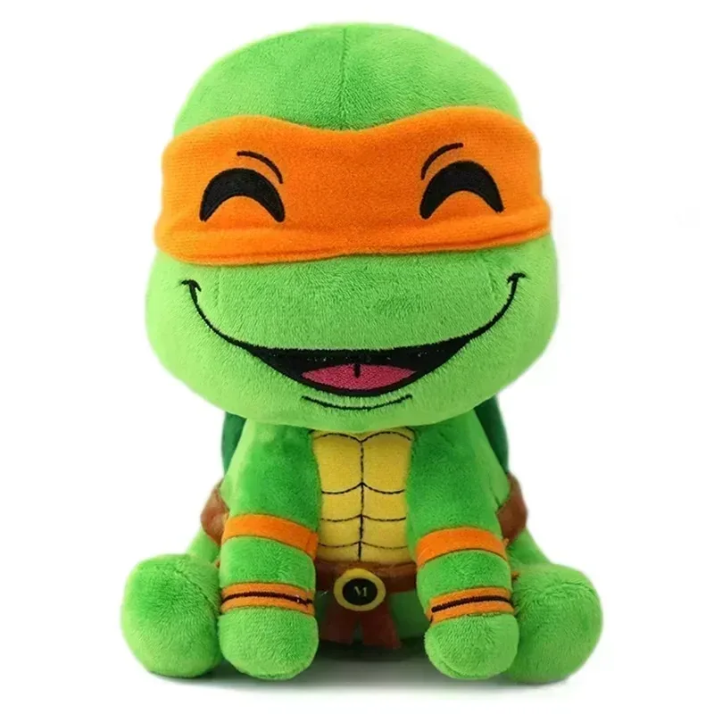 Nouveaux Peluches Teenage Mutant Ninja Turtles Version Q Assises Leonardo Da Vinci et Raphael pour Décoration de Chambre