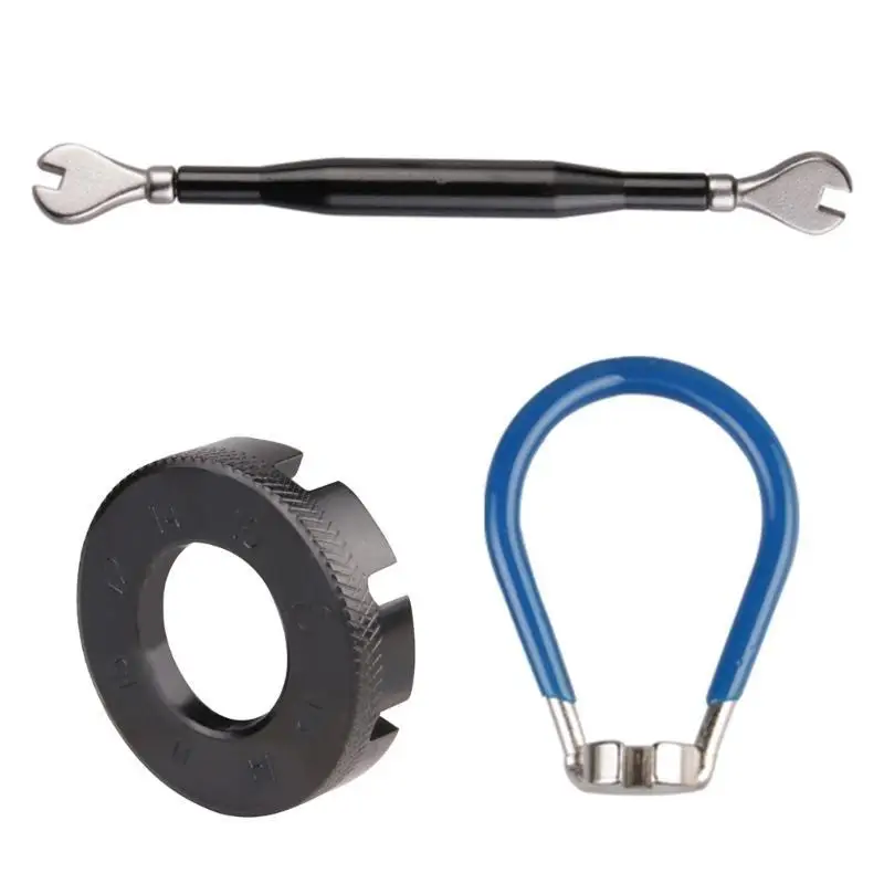 

652F 3 Pieces Bike Spoke Wrench Set Bike Spoke Adjustment Wrench Tool Set Mountain and Road Bike Correct Tool