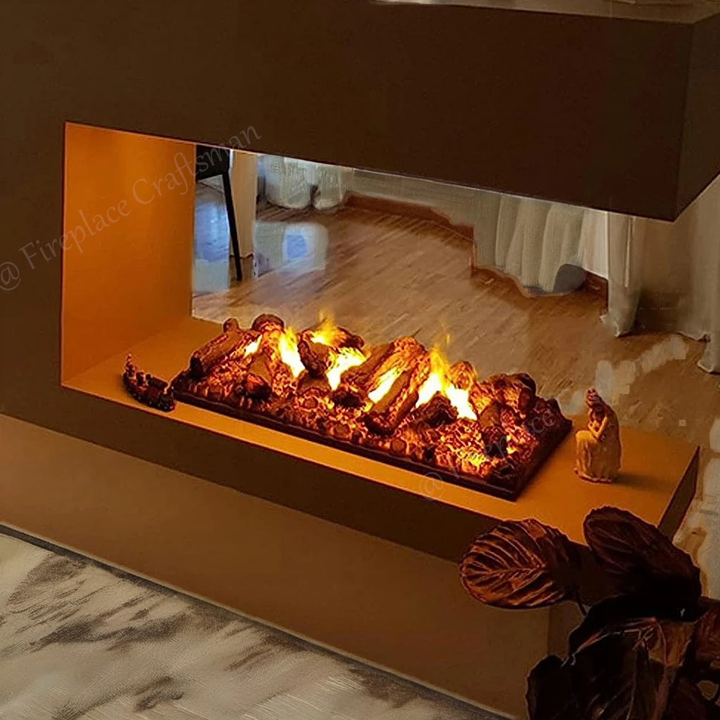 الجملة 1 متر التلقائي ثلاثية الأبعاد LED لهب ديكور المياه مدفأة بخار إدراج تخصيص التصميم الحديث لفندق فيلا المعيشة أفضل #6