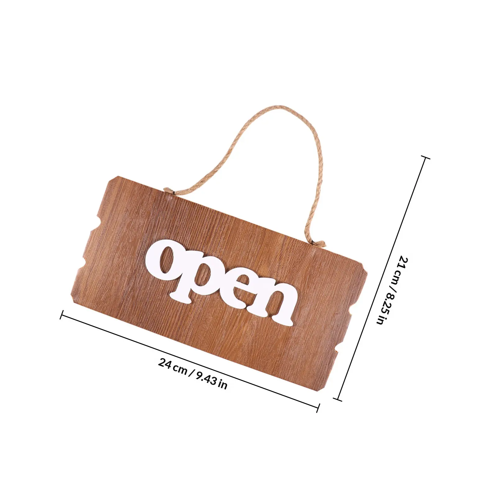 Vintage Wood Hanging Board Open Closed Flip Sign for Shop Front Door Storefront Business Office Coffee Shop Kitchen Wall Decor