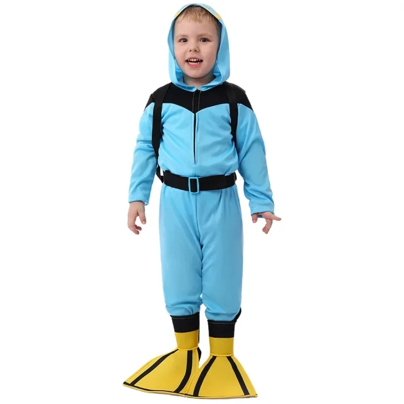 SN88 Scuba Diver Costume for Toddle Driver Halloween Costumes Baby Costume Fancy Dress Up DIY Scuba Diver Costume for Child