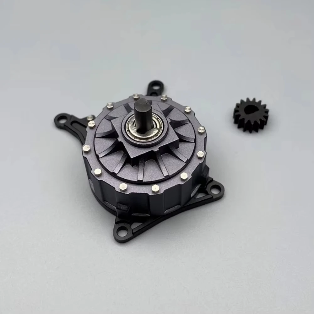 Caja de Engranajes de Desaceleración, Potenciador de Torque, Actualización Metálica CNC para Remolques de Control Remoto Tamiya RC Lesu Scania Man 1/14, Piezas de Juguete