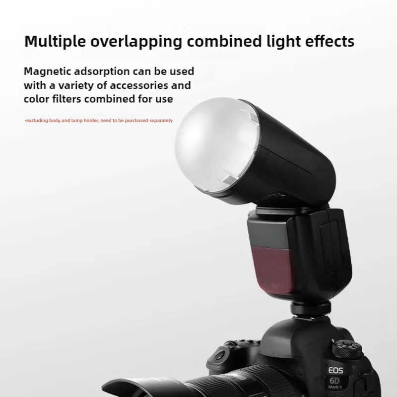 AK-R11 قبة الناشر استبدال لينة ومشرقة تأثير الضوء المغناطيسي قبة الناشر الامتزاز رأس فلاش مستدير ل V1/S-R2