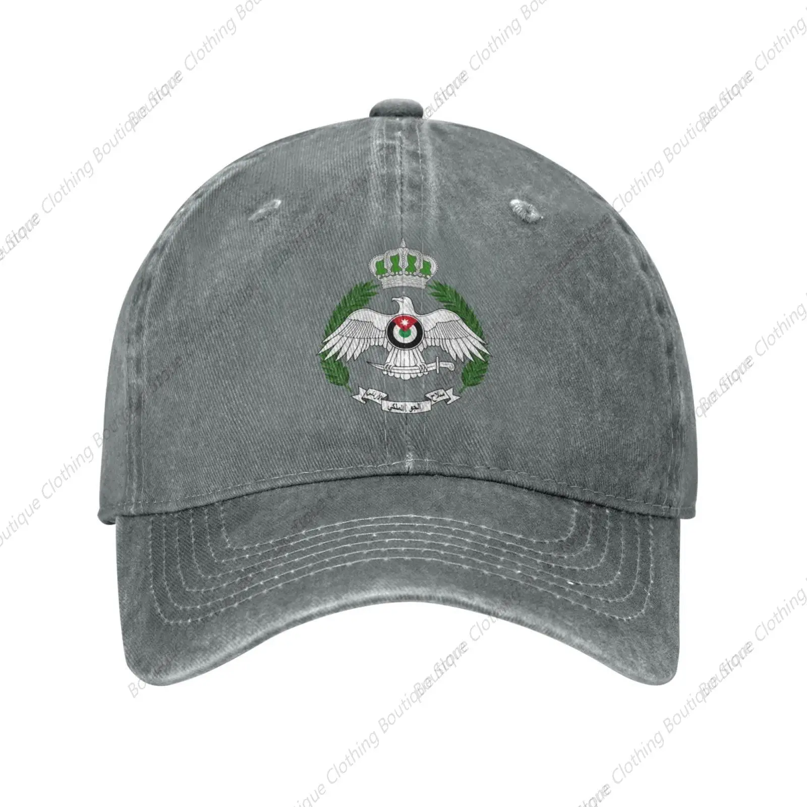 Royal Jordanian Air Force Vintage Wash Denim Baseball Cap image 2