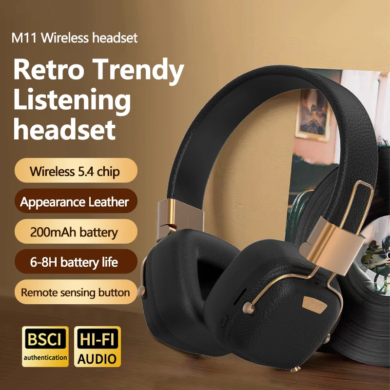 

SW101Earphone New Retro Earphone Bluetooth Are Over-Ear With Ultra Long Battery Life Bluetooth 5.4 Earphone Suitable For Music