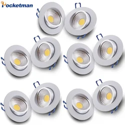 10Pcs/lots Ceiling Spot 85-265V LED Downlight Round Recessed Lamp Bedroom Kitchen Indoor LED Spot Lighting Led Spot 220v