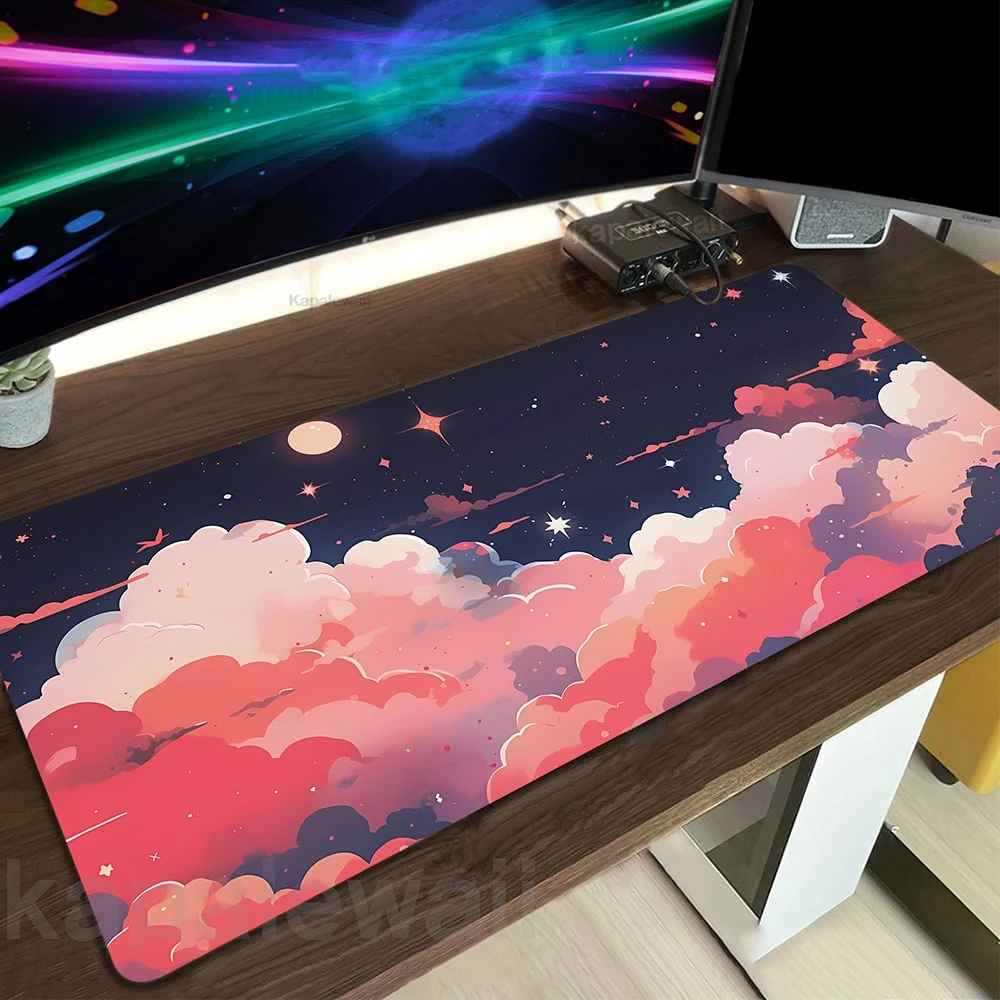 

Cloud Art Gaming Mousepad Office Rubber Mouse Pad XXL Mouse Mat Game Non-slip Desk Mat Gamer Speed Keyboard Pads 900x400mm