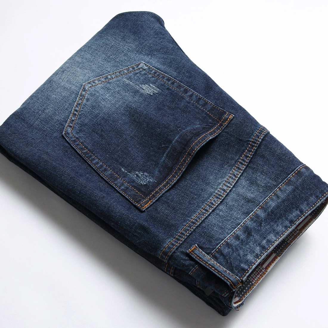 2023 New Classic Casual Business Men Jeans Fashion Street Biker Brand Slim Blue Denim Pants High Quality Luxury Male Trousers