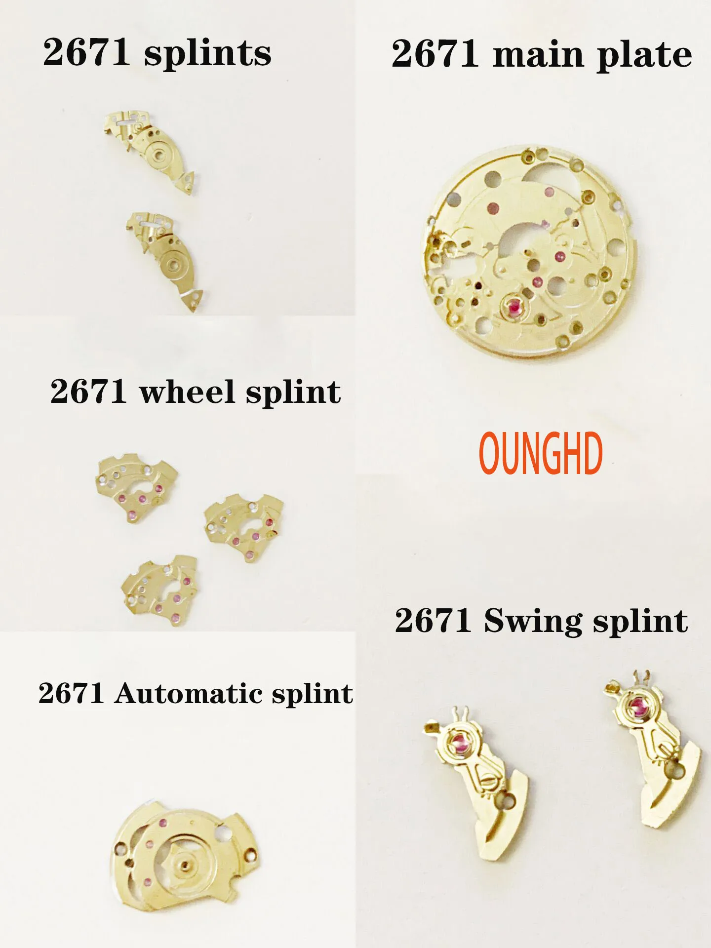 

Watch accessories Original disassembly machine Swiss ETA2671 movement pendulum splint main splint splint automatic wheel splint