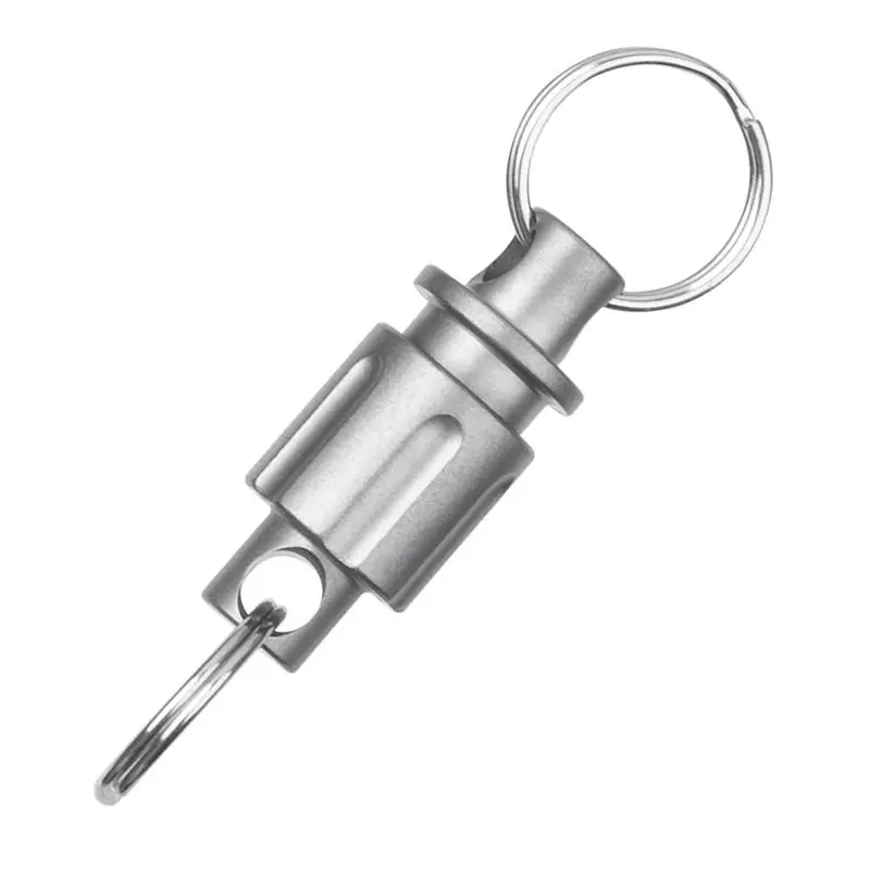 SUPERSALE Titanium Quick Release Keychain, Detachable Double-End Swivel Key Chain Connector Kit Heavy Duty Car Key Clip
