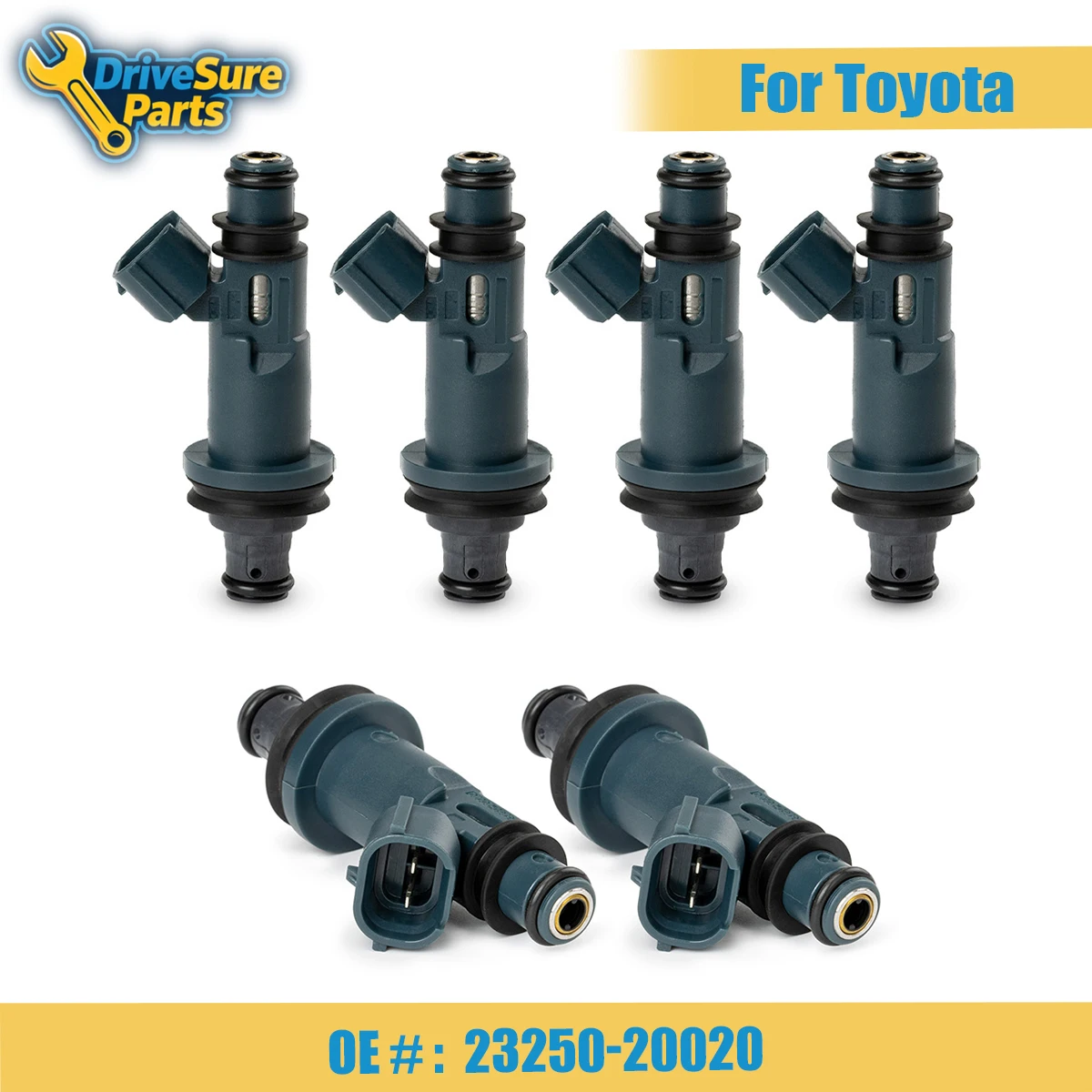 

23250-20020 1/6PCS Refurbished Fuel Injector For Toyota Avalon Camry Highlander Sienna Solara 3.0L V6 1999-2004 For Lexus RX300
