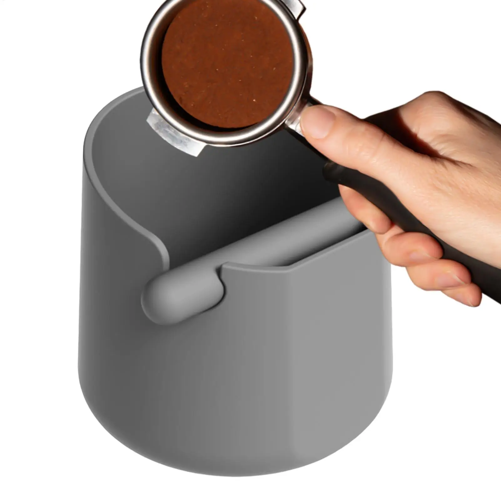 Coffee grounds tapping box with Removable Rod Non-slip Coffee Knocking Box silicone Silent espresso tapping box for Kitchen