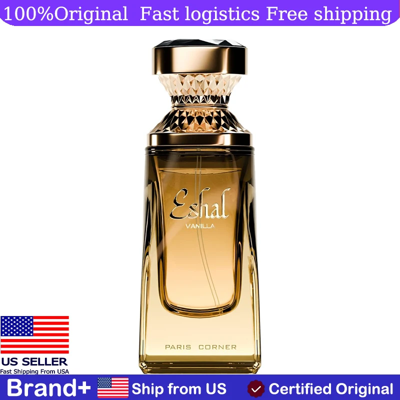 

Paris Corner Eshal Vanilla EDP 3.4 Fl Oz Perfume for Women Sweet Warm Sensual Long-Lasting Fragrance Cologne Pheromone Portable
