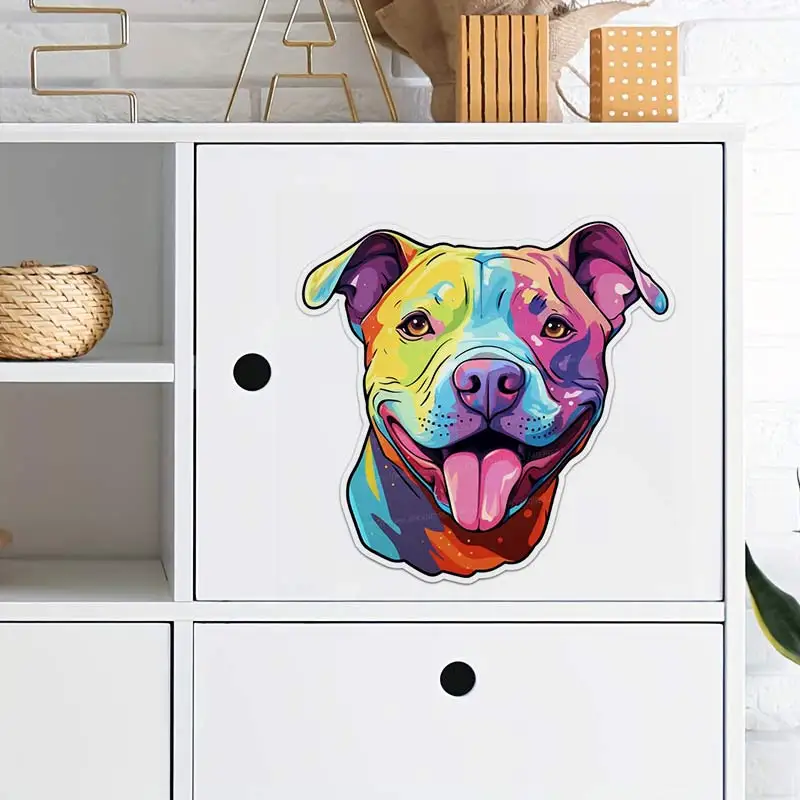 Pit Bull Terrier Sticker Art Mural Living Room Bedroom Cabinet Decoration Home Decor Cute Animal Stickers S826