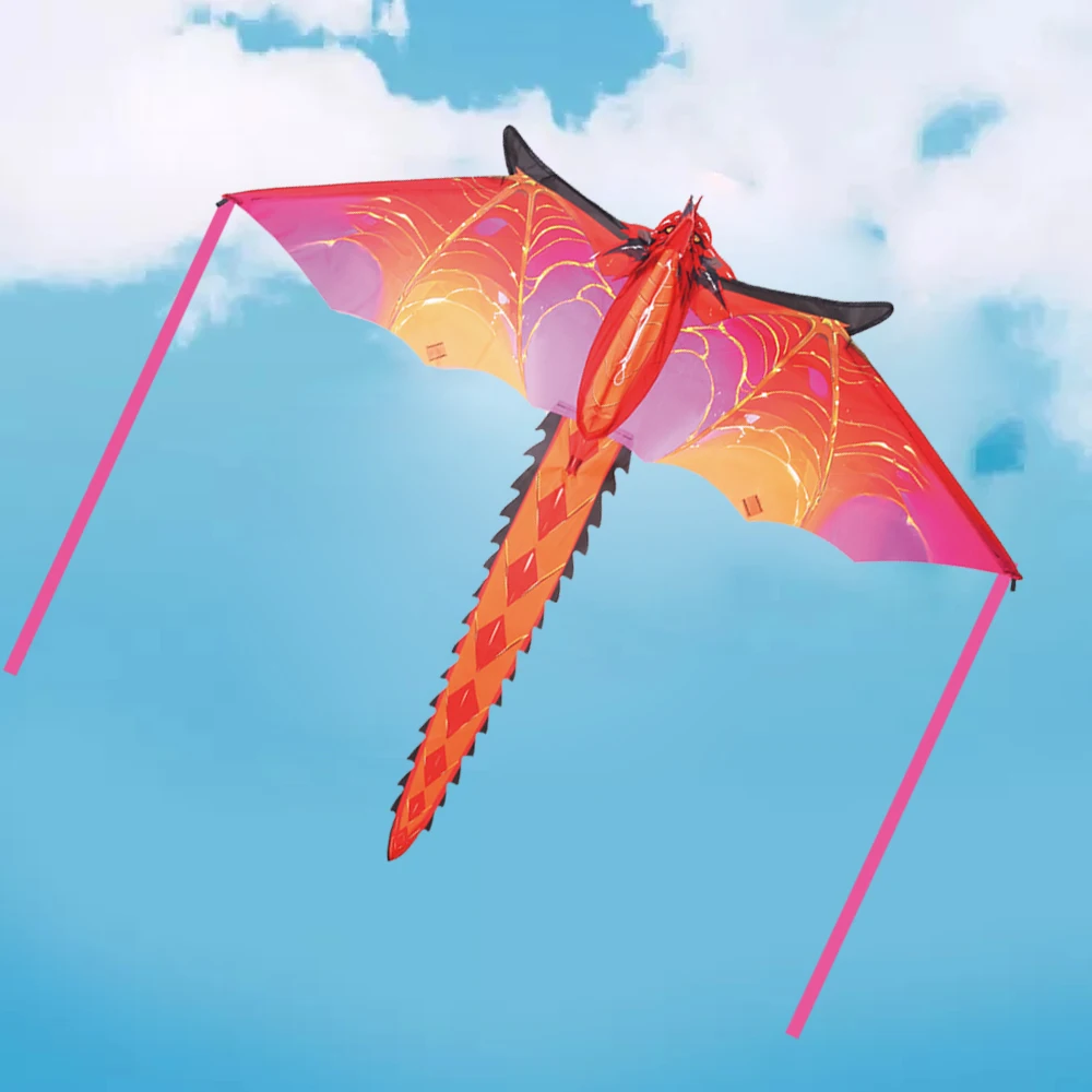 용전 3D 레드 드래곤 연 초보자에게 적합한 간단하고 쉽게 날릴 수 있는 3D 연. 50미터의 연줄이 함께 제공됩니다.