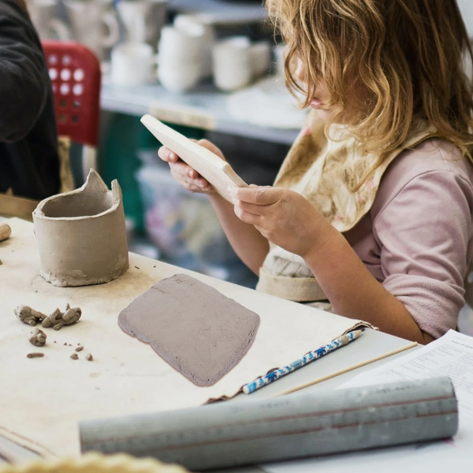 

1Set White Air Dry Clay 500g Sealed Tub Easy Storage Smooth Texture DIY Art Projects Sculpting Crafting Supplies