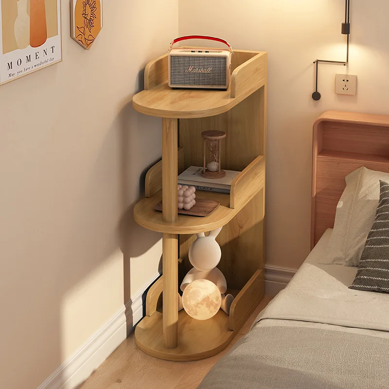 Bedside Table Small Simple Modern Storage Cabinet Bedroom Bedside Very Narrow Crevice Small Cabinet Simple Mini Shelf