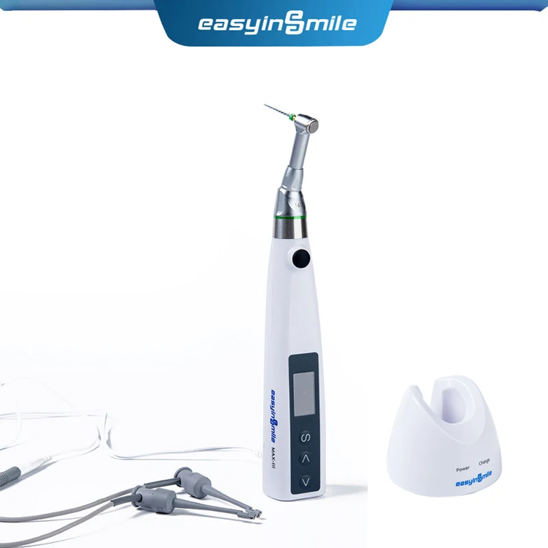 Easyinsmile Dental Endo Motor 16:1 Contra Angle LED Screen Root Canal Apex Locator Cordless Endo Rotary Files Use