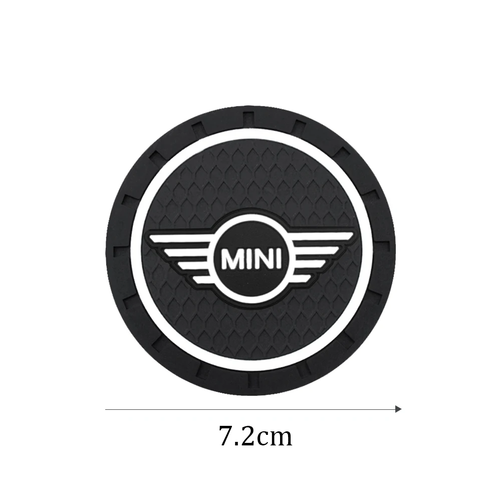 Car-Styling PVC Car Non-slip Coaster Mat Water Cup Pad For Mini Cooper One S JCW R55 R56 R60 F55 F56 Countryman Auto Accessories