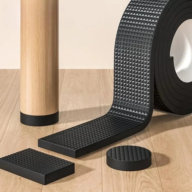 DIY Anti-slip Furniture Pads Mute Mats Bumper Damper Thick Non-Slip Pad Foot Cover Self Adhesive Table Chair Foot Protection Pad