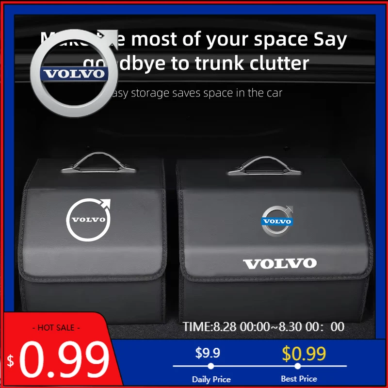

2026 подстаканники для горячих чашек, универсальный органайзер для багажника автомобиля, складной ящик для хранения для Volvo ES90 EC40 EX40 EM90 XC90 V90 V60 XC60 V40 S80